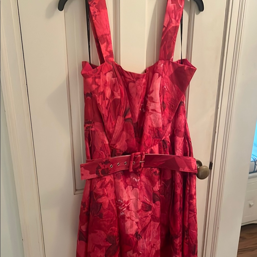 Tahari ASL Vibrant Red/pink cocktail type dress (NWOT)